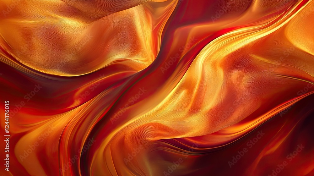 Poster minimalist design background with a golden amber gradient, transitioning into a deep fiery red, exud
