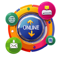 Cloud computing vector graphic 