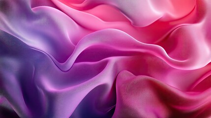 Obraz premium Rich magenta and burgundy silk fabric with delicate folds and luxurious waves. High-end texture with subtle shine.