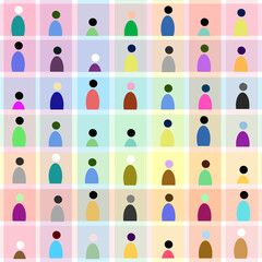 Rainbow color background abstract illustration  -  demographics  striped template. Focus on casting non-Caucasoid demographics for content that
focuses on health and wellness.