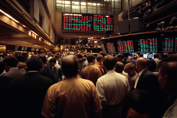 Naklejka premium Investor in Distress During Market Crash