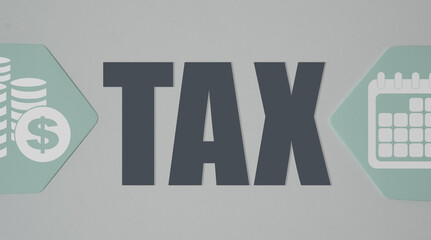 Finance or income concept ,calculating taxes online. Personal income statement