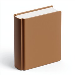 minimalistic book cover mockup, isolated on white