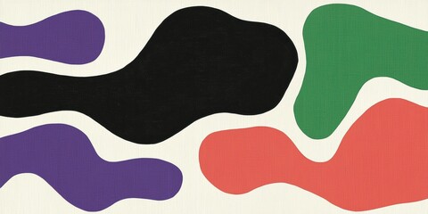 Obraz premium Abstract Colorful Shapes Interplaying In Fluid Patterns, Contemporary Graphic Artful Design