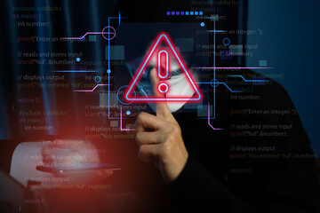 Concept of hackers penetrating security systems