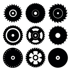 Collection of Vector Saw Blade and Cutting Tool Icons