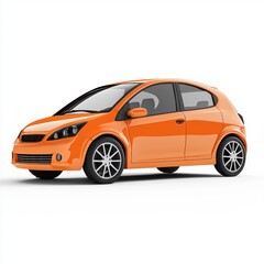 Fototapeta premium modern hatchback, isolated on white
