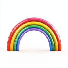 Obraz premium rainbow arching across the sky isolated on white