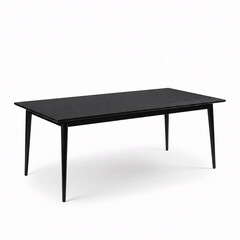 Black table isolated on white background. 3d rendering. Computer digital drawing.