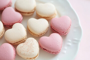 Obraz premium Heart-shaped treat on pretty plate 