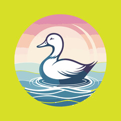 Fototapeta premium duck animal abstract gradient logo