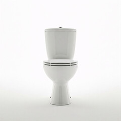 Obraz premium Toilet bowl isolated on a white background. 3d render.