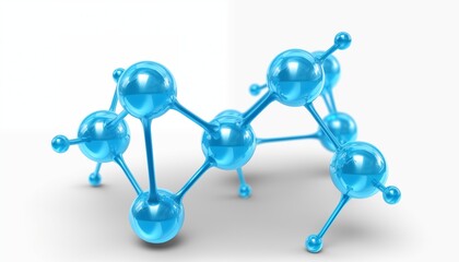 Obraz premium purple yellow red pink green orange blue molecule 3d render