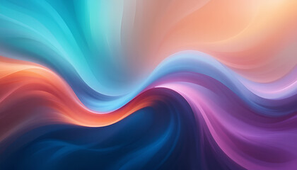Abstract background with smooth waves in bright, pastel colors.  Creates a sense of movement, dynamics and life.  It is ideal for creating backgrounds and decorations.