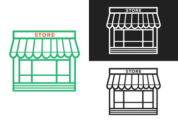 Minimalist Store Icon vector illustration