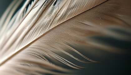 a close up of a feather on a blue background