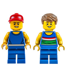 Naklejka premium Two lego figures - Athletes