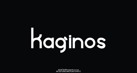 Kaginos, Sport Modern Future bold Alphabet Font Logo. Typography urban italic style fonts technology, sport, movie brand and logos. vector illustration
