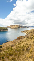 Sun island in Titikaka lake Bolivia