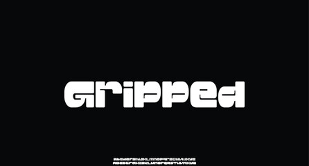 Gripped, Creative modern rounded lowercase display font vector
