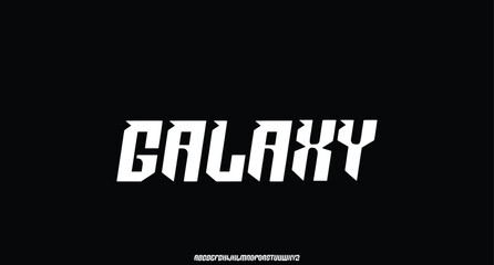 Galaxy, Sport Modern Future bold Alphabet Font Logo. Typography urban italic style fonts technology, sport, movie brand and logos. vector illustration
