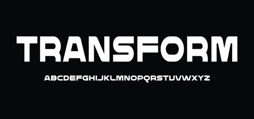 Transform, Sport Modern Future bold Alphabet Font Logo. Typography urban italic style fonts technology, sport, movie brand and logos. vector illustration
