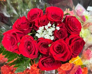A lovely bouquet of red roses