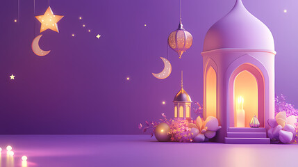 Elegant Ramadan and Eid Celebration Scene