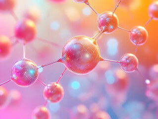 Abstract 3D Illustration of Global Network Communication