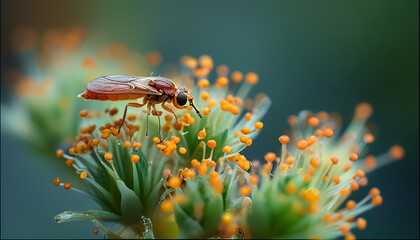 a fly on a flower