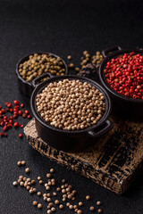 White allspice in a ceramic bowl