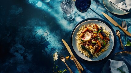 A Vibrant and Delicious Fall Vegetable Quinoa Salad, Perfect for a Fine Dining Experience