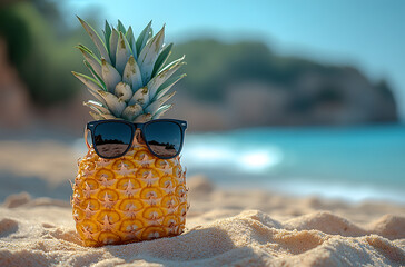 Summer Vacation - Accessories In Tropical Beach With Defocused Ocean, Summer Background	