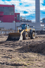 Excavator on the construction site