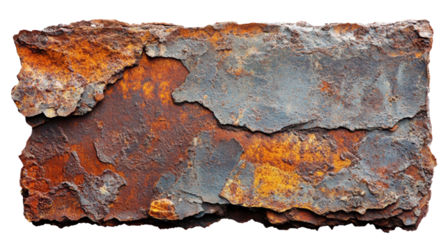 Rustic metal texture industrial site abstract isolated on transparent background