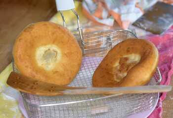 Lard cookies, a Bavarian specialty called Ausgezogene