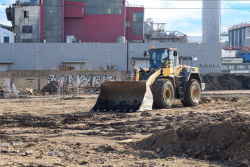 Excavator on a construction site
