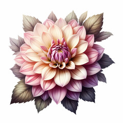 Fototapeta premium Dahlia flower image on white background