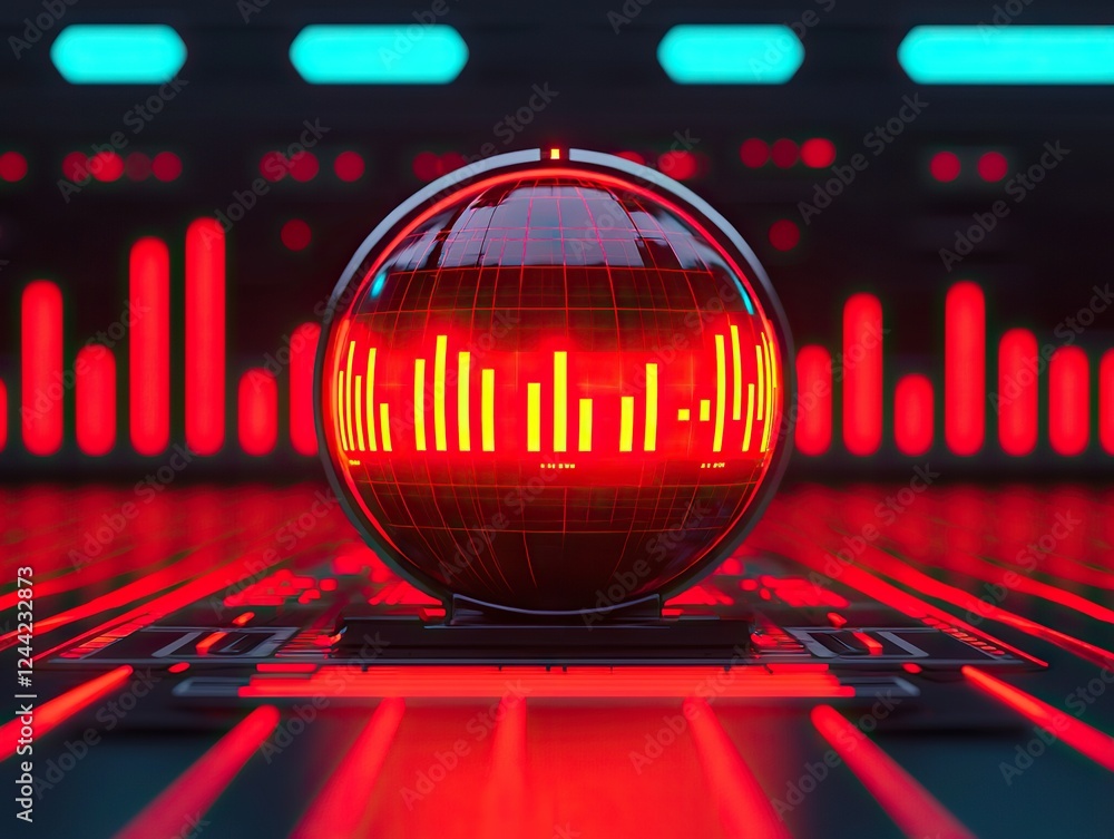 Aufkleber dynamic data visualization event digital space graphic representation futuristic environment close-u