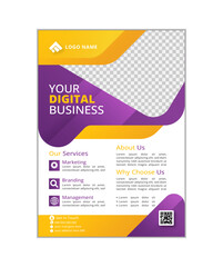 Corporate creative business flyer a4 template,  abstract business flyer and creative design, vector template design or business poster template design, Creative Corporate & Business Flyer Brochure Tem