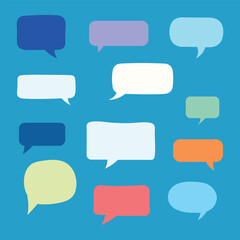 Colorful Speech Bubbles, Chat Bubble Collection
