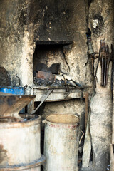 Traditional Metal Forging Workshop in Morocco. Rissani.