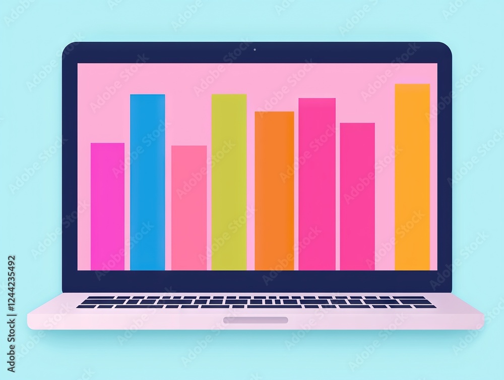 Aufkleber data visualization trends in business analytics office workspace digital graphics modern environment