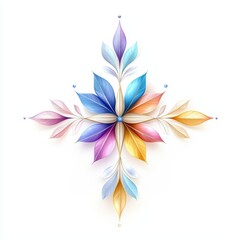 Exquisite Floral Mandala Design in Soft Pastel Colors