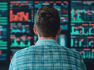 Market analysis dashboard business environment digital data visualization modern office analytical perspective