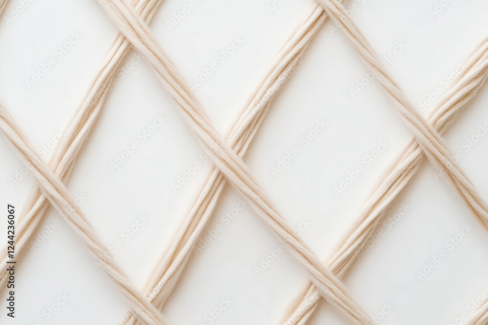 Poster thin thread weaving through an empty frame, symbolizing connection, solid warm silver background