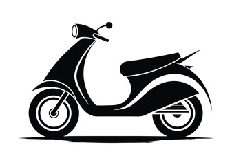 scooter motor bike, scooter silhouette vector illustration © Silhouettify