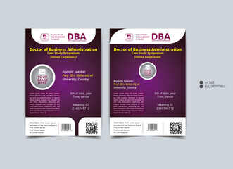 University conference flyer template