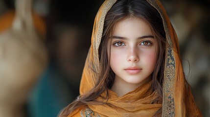 Young girl in a traditional Indo Pak village aspiring to become a doctor despite the limitations set by her rural background
