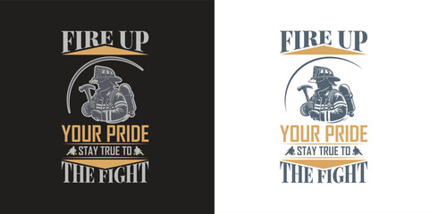 Firefighter Pride, Firefighter T-shirt design bundle. SVG design. Celebrate the fearless fireman with this firefighter t-shirt design, ideal for fire department supporters.